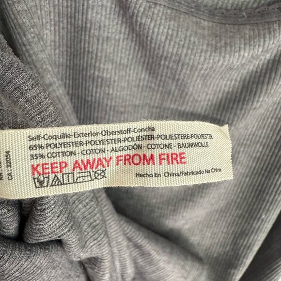 Free People Grey Only You Tank Top Square Neck - Picture 6 of 7